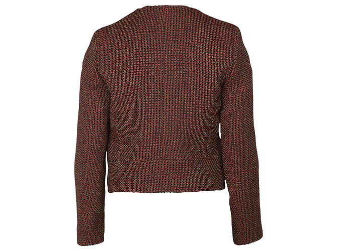 Set blazer e gonna in tweed Sandro Paris in cotone rosso - vista 4