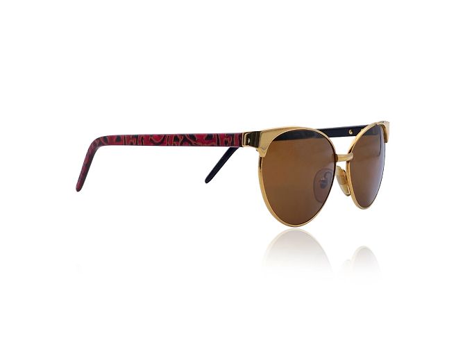 Emanuel Ungaro by Persol Sonnenbrille Gold Schwarz Mint Mod. 459 57/18 140MM - Ansicht 2