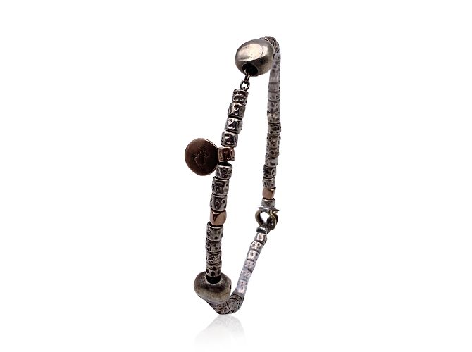 Dodo Pomellato Bracciale a ginocchiera Granelli con perline in argento 925 oro rosa - vista 2