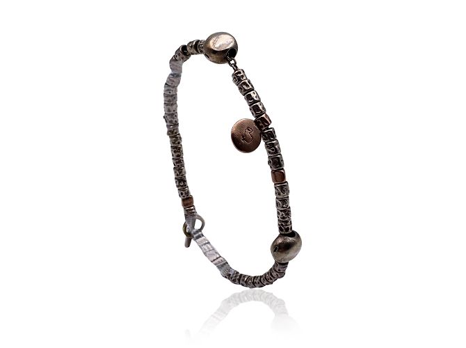 Dodo Pomellato Bracciale a ginocchiera Granelli con perline in argento 925 oro rosa - vista 3