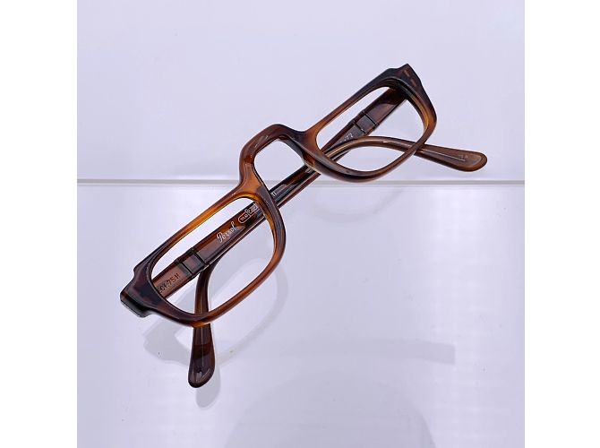 Persol Vintage Meflecto Ratti Brown Rectangle Acetate Frame 46-72 - view 6