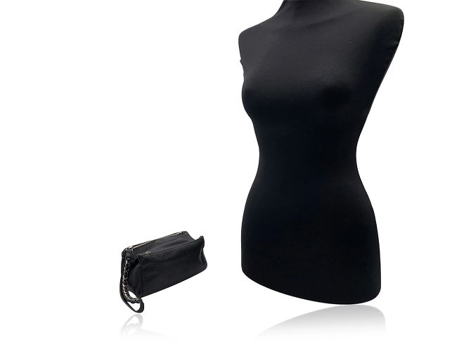 Givenchy Pochette con pochette in pelle nera Pandora - vista 2