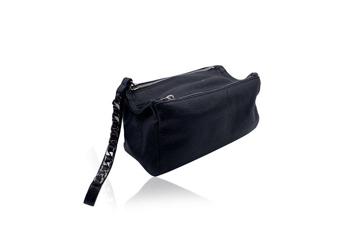 Givenchy Pochette con pochette in pelle nera Pandora - vista 3