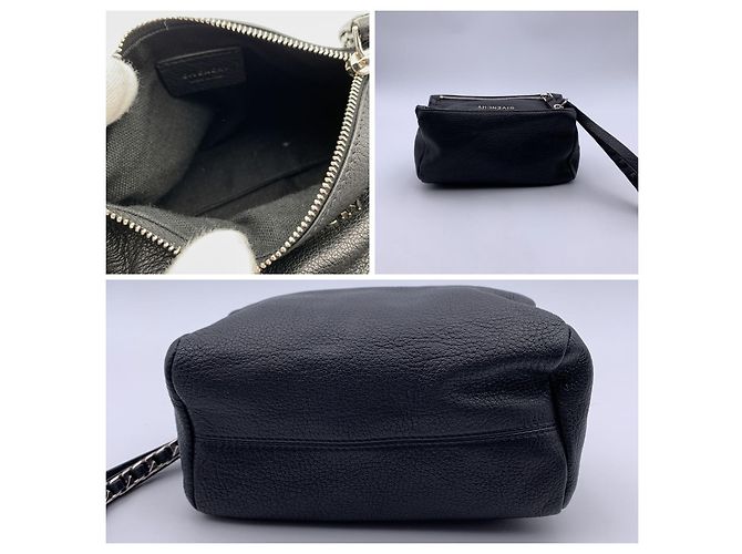 Givenchy Pochette con pochette in pelle nera Pandora - vista 4