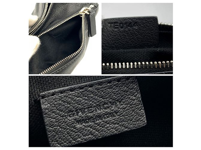 Givenchy Pochette con pochette in pelle nera Pandora - vista 5