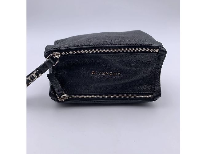Givenchy Pochette con pochette in pelle nera Pandora - vista 6