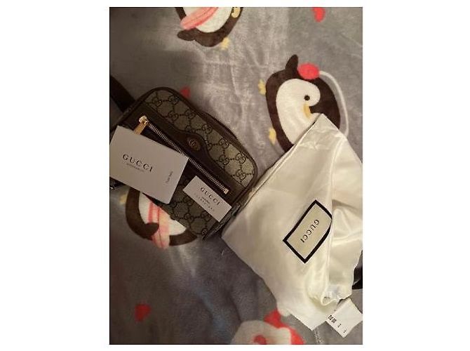 Marsupio Ophidia Web Gucci marrone GG Supreme Beige - vista 2