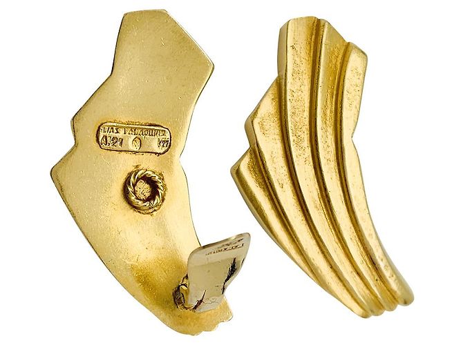 Orecchini Lalaounis "Draped" in oro giallo. - vista 4