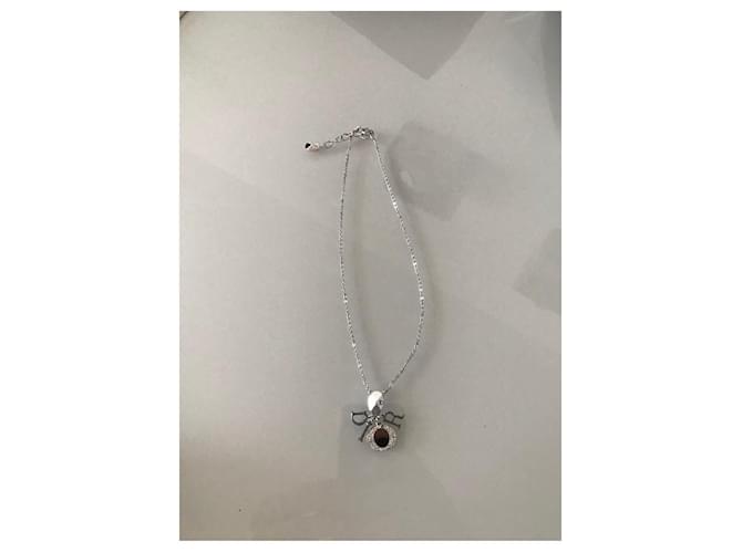 Collana Dior in acciaio argento Silver hardware - vista 2