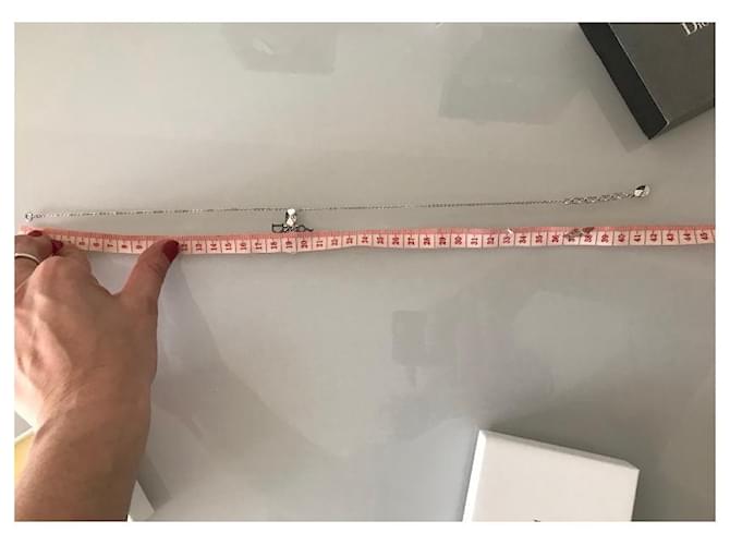 Collana Dior in acciaio argento Silver hardware - vista 5