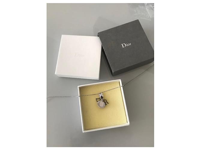 Collana Dior in acciaio argento Silver hardware - vista 6