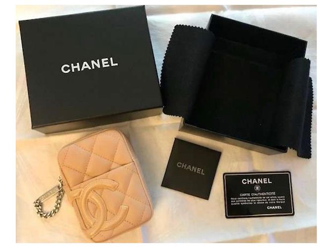 Trendy CC Chanel Estuche / Estuche / Mini Riñonera Beige Naranja - vista 4