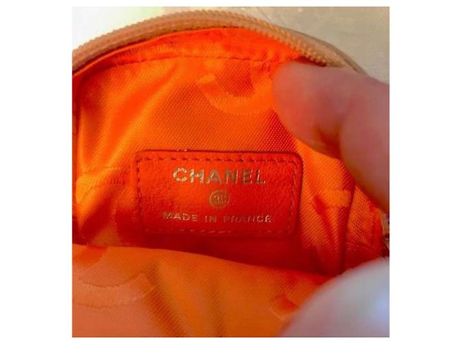 Trendy CC Chanel Estuche / Estuche / Mini Riñonera Beige Naranja - vista 8