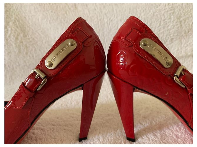 Gianfranco Ferre Vintage Décolleté GF Ferré vintage in vernice rossa - vista 9