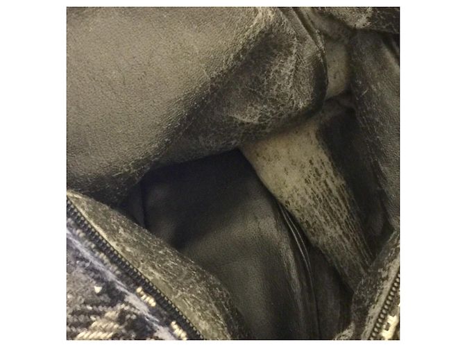 Bandolera estilo mensajero extragrande de Burberry Negro Gris Gris antracita - vista 3