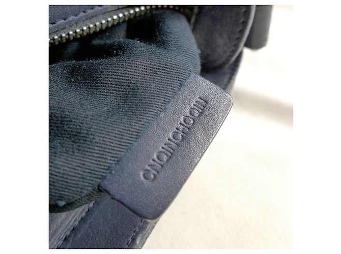 Borsa da weekend Burberry blu navy in pelle e tela Blu scuro - vista 8