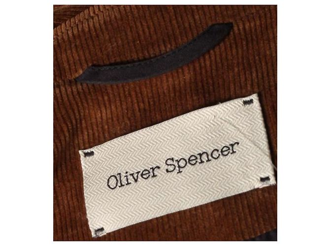 Autre Marque Giacca blazer OLIVER SPENCER in velluto a coste marrone - vista 3