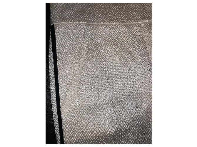 Calça Louis Vuitton em Viscose Creme e Preto Cru - vista 3