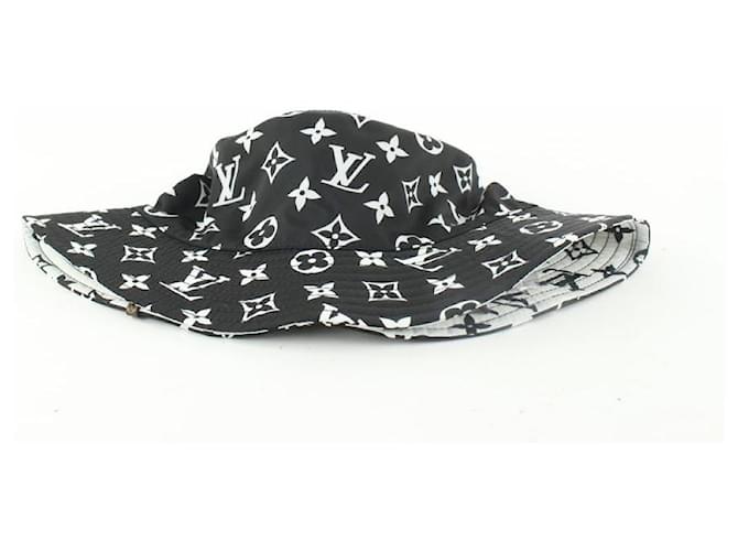 Bucket Louis Vuitton Weiß x schwarze Monogramm-Eimer-Hut-Fischer-Kappe - Ansicht 4