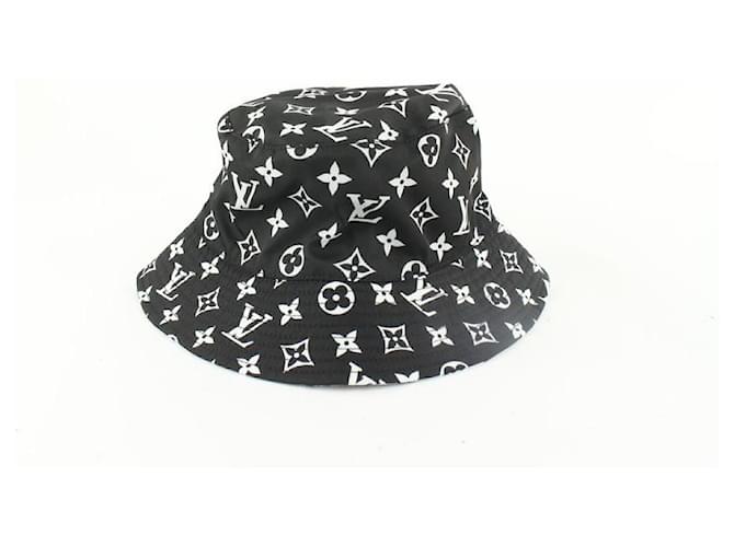 Bucket Louis Vuitton Weiß x schwarze Monogramm-Eimer-Hut-Fischer-Kappe - Ansicht 6