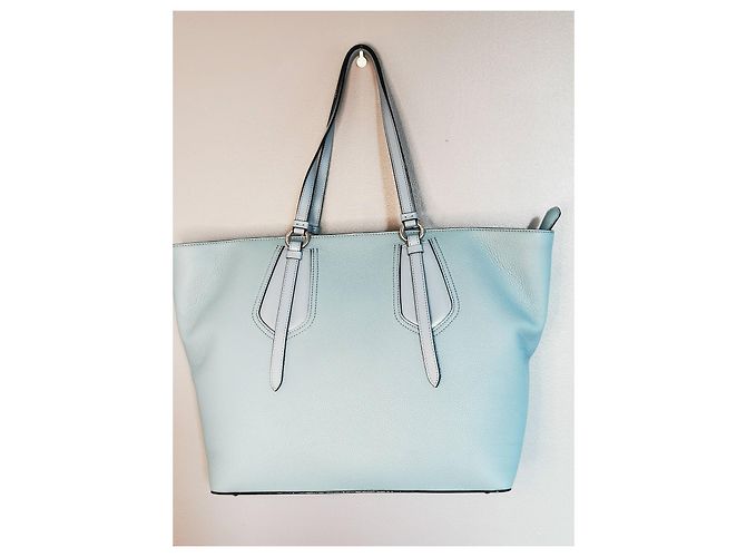 Borsa tote Lancel grande in pelle blu - vista 11
