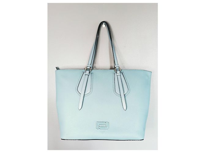 Borsa tote Lancel grande in pelle blu - vista 2