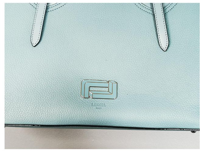 Borsa tote Lancel grande in pelle blu - vista 6