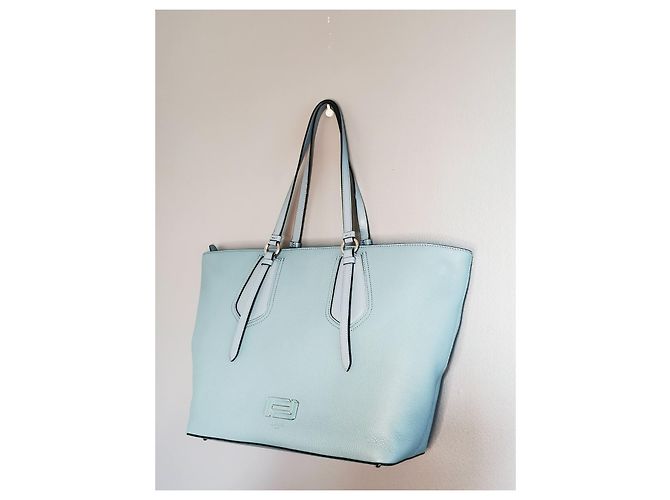 Borsa tote Lancel grande in pelle blu - vista 8
