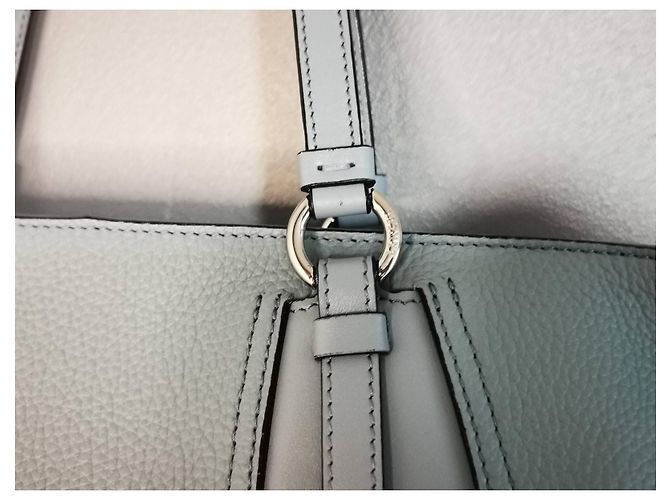 Borsa tote Lancel grande in pelle blu - vista 9
