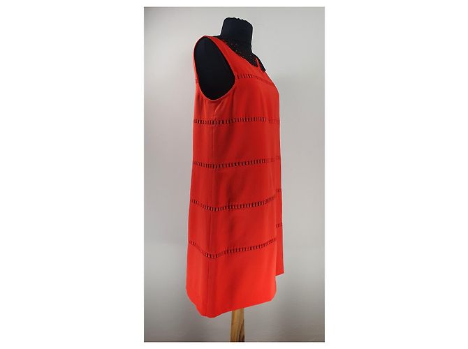 Hobbs Kleid Orange Schwarz - Ansicht 3