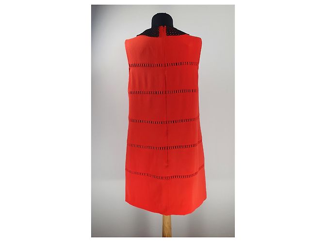 Hobbs Kleid Orange Schwarz - Ansicht 4