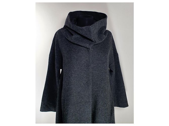 Autre Marque Cappotto Demoo Parkchoonmoo Grigio in Lana - vista 3