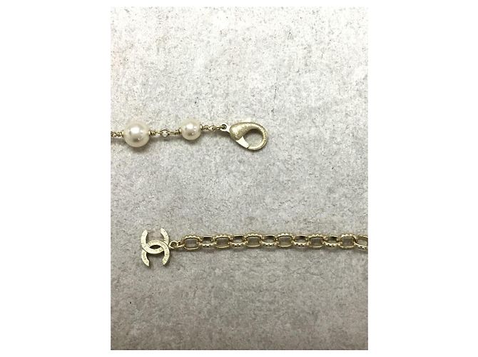 Collana CHANEL / Perla / Bianco / Oro / A19 - vista 4