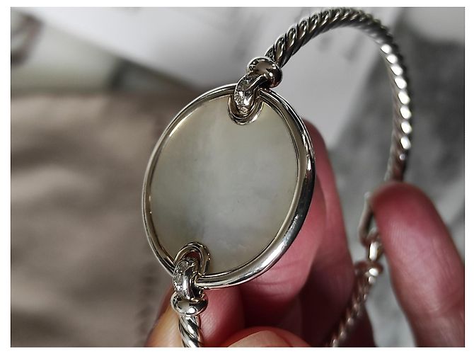 Bracciale David Yurman in argento madreperla e diamante Silver hardware - vista 2