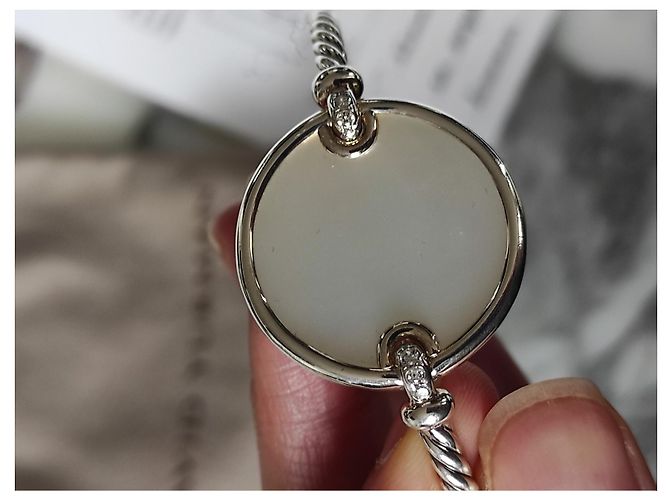 Bracciale David Yurman in argento madreperla e diamante Silver hardware - vista 3