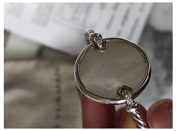 Bracciale David Yurman in argento madreperla e diamante Silver hardware - vista 4