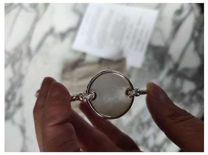 Bracciale David Yurman in argento madreperla e diamante Silver hardware - vista 5