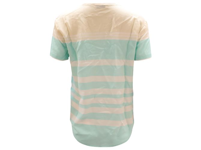 Camiseta Riley Equipment Stripe Pattern em seda estampada branca - vista 2
