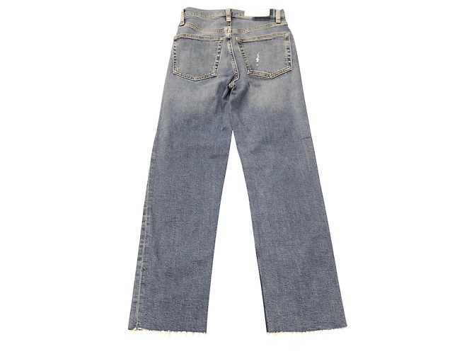 Re/Done Comfort Stretch Ultra High Rise Stove Pipe Jeans en denim de algodón azul - vista 2