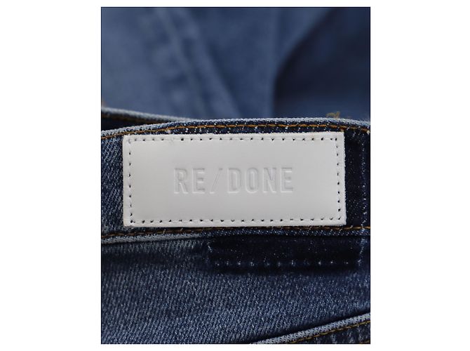 Re/Done Comfort Stretch Ultra High Rise Stove Pipe Jeans en denim de algodón azul - vista 5