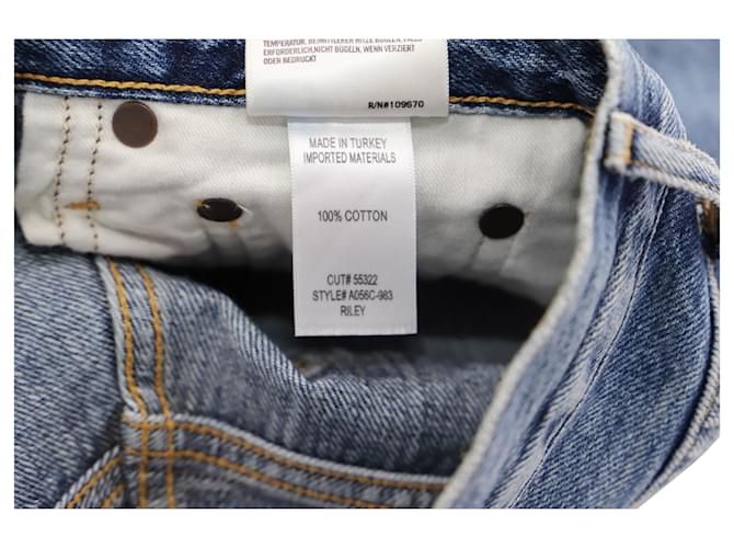 Vaqueros Agolde Riley Straight Leg de algodón azul oscuro - vista 5