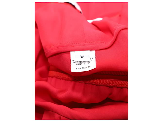 Falda larga drapeada Prabal Gurung en seda roja - vista 6