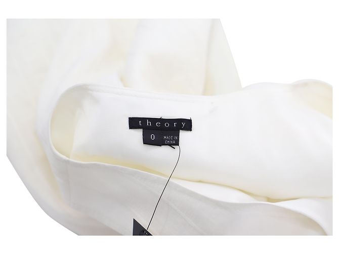 Vestido Theory Alfa en Lino Blanco - vista 3