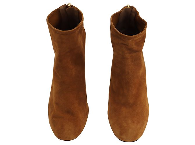 Botines Aquazzura en Ante Marrón Amarillo Camello - vista 2
