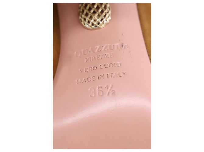 Botines Aquazzura en Ante Marrón Amarillo Camello - vista 5