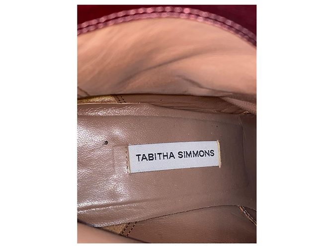 Tabitha Simmons Harley 80 Stivali con zeppa con fibbia in camoscio bordeaux Rosso Bordò - vista 7