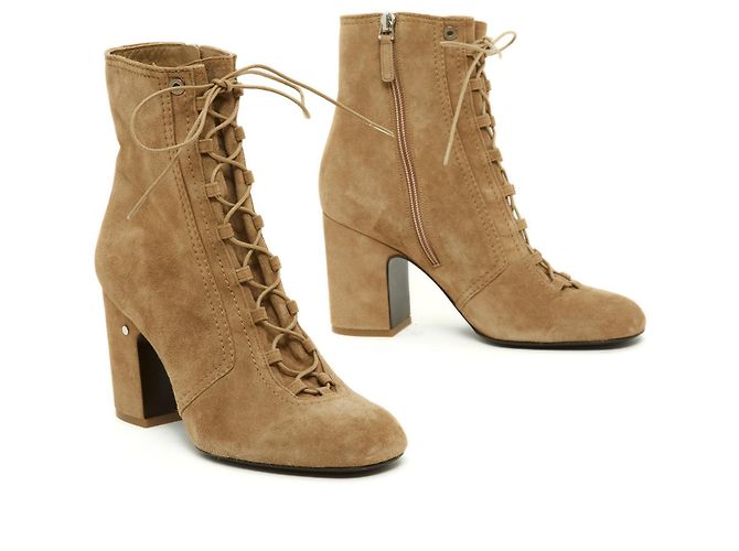 Stivaletti Laurence Dacade con Lacci Beige Scamosciato 38.5 - vista 2