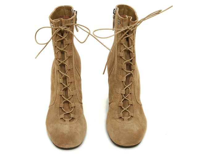 Stivaletti Laurence Dacade con Lacci Beige Scamosciato 38.5 - vista 3