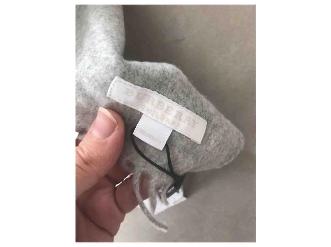 COPERTA COPERTA PONCHO BURBERRY CASHMERE NUOVO Grigio - vista 3