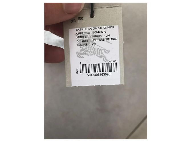 COPERTA COPERTA PONCHO BURBERRY CASHMERE NUOVO Grigio - vista 4